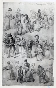 ディナーの配達、1841 作： George Snr Scharf